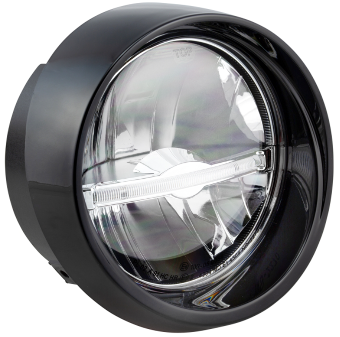 Phare LED pour Vespa Primavera 50-150ccm 2T/4T (-'18), noir brillant