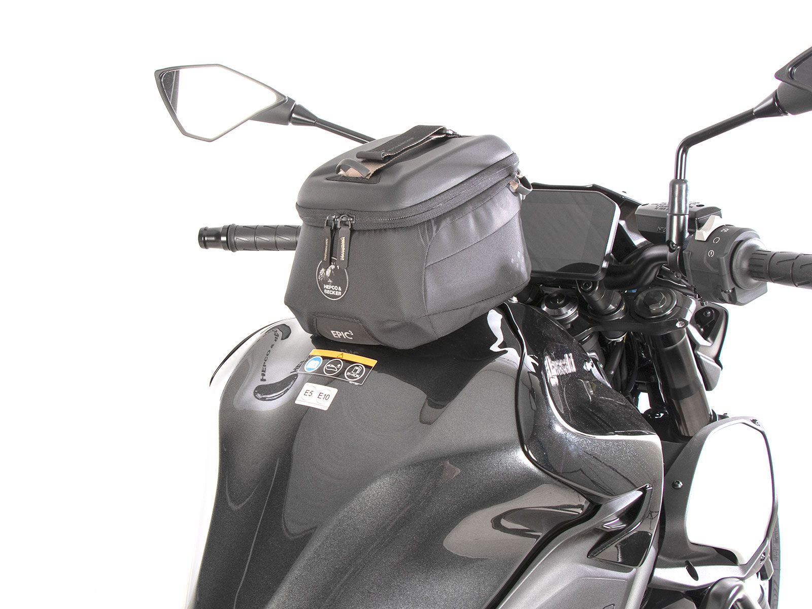 Anneau de réservoir Basic avec unité de fermeture de la sacoche de réservoir pour Kawasaki Z 900 /SE (25- ) Hepco & Becker