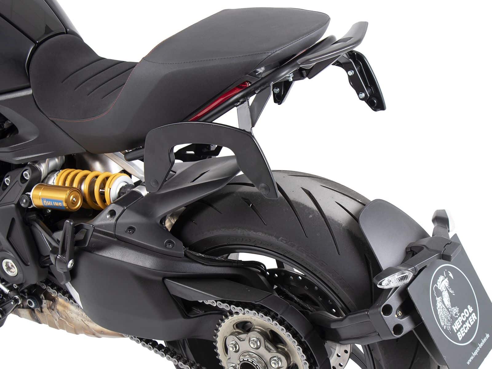 Support latéral C-Bow noir pour Ducati Diavel 1260 /S (19-22) Hepco & Becker