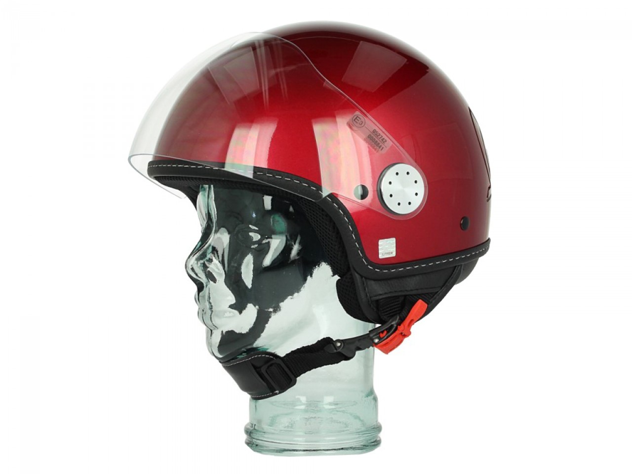 Casque Vespa "Visor" 2.0 jet rouge Must 880/A taille XS