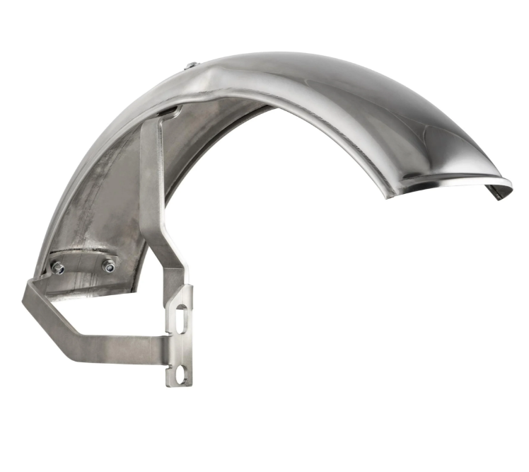 Aile 2.0 Garelli pour Vespa PX 80-200ccm, inox poli, support inox