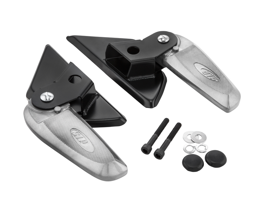 Repose-pieds droit et gauche pour Vespa LX /LXV /S 50-150ccm, noir/argenté