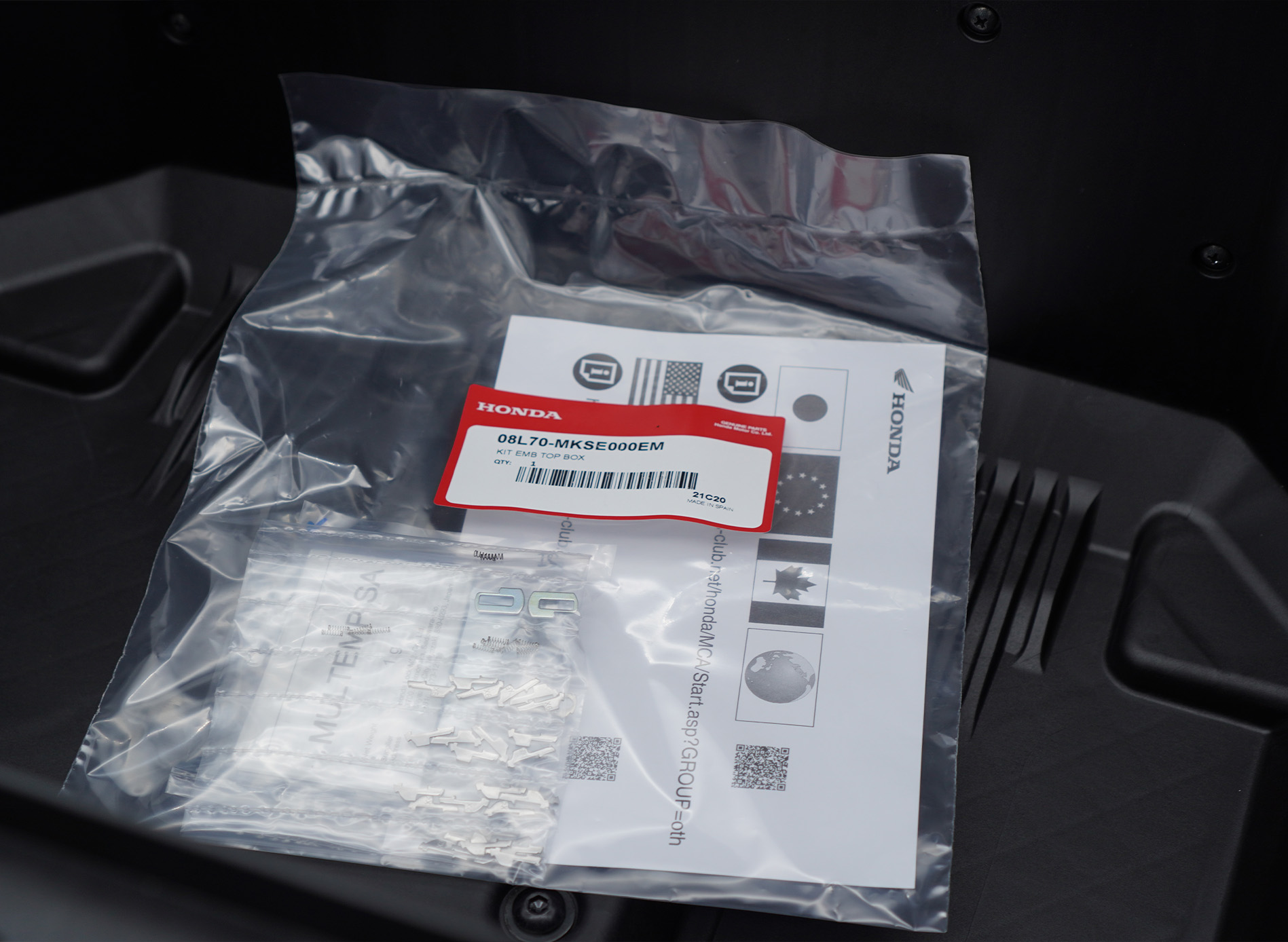 Top Case 58 L- plastique pour Honda CRF1100L Africa Twin Adventure Sports original 2020-