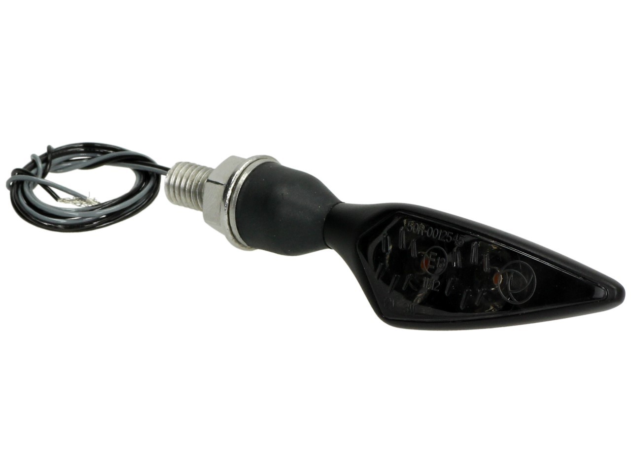 Clignotants Kellermann, Rhombus Dark, acier, LED, VL/HR, 12 V, noir satiné, M8x20, homologués E