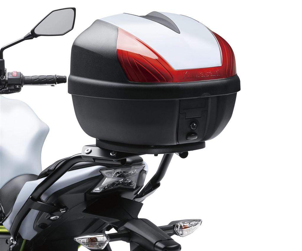 Cache pour top case 30L "725" Metallic Flat Raw Titanium Z650 2017 Original Kawasaki