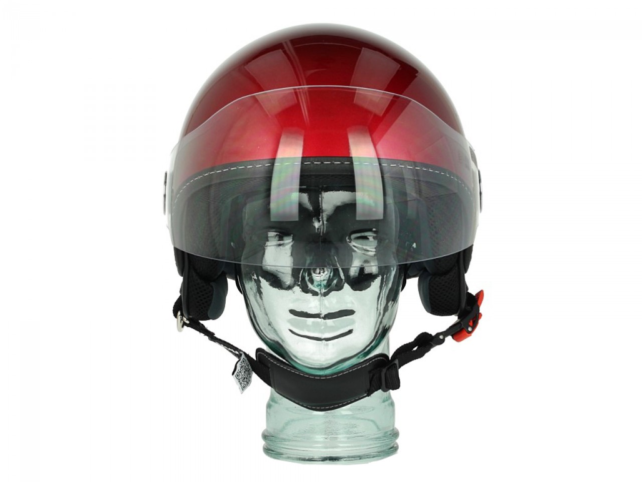 Casque Vespa "Visor" 2.0 jet rouge Must 880/A taille XS