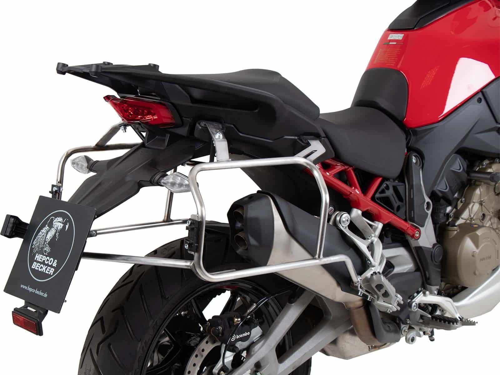 Porte-bagages latéraux Cutout en acier inoxydable pour Ducati Multistrada V4 /S /Pikes Peak /Rally /RS (25-)