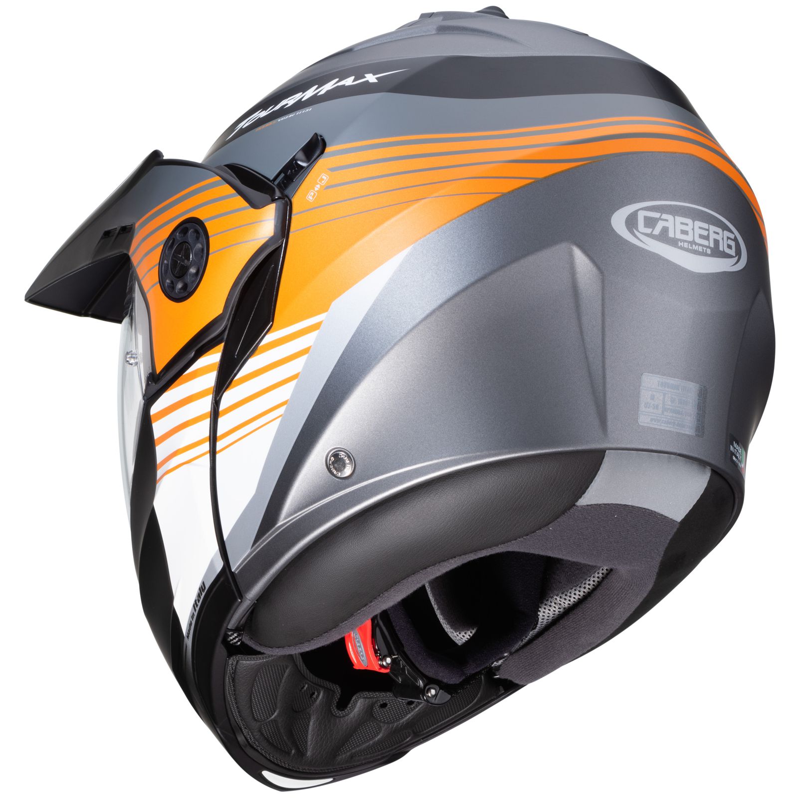Caberg casque Tourmax Titan, mat-gun/orange-blanc
