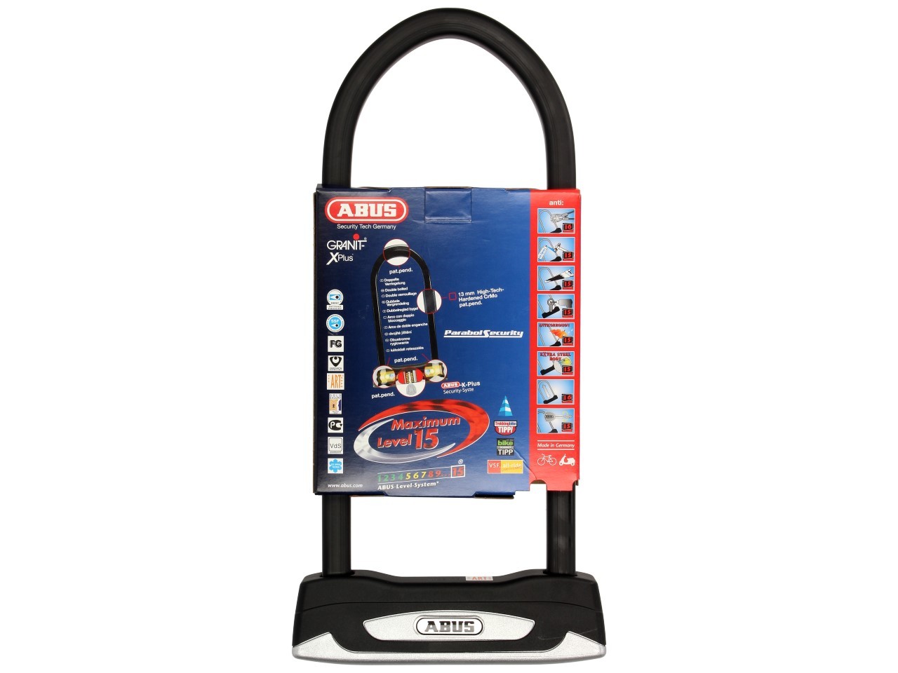 Antivol à arceau ABUS 230x108 Granit X-Plus 54 pour moto, scooter & Vespa