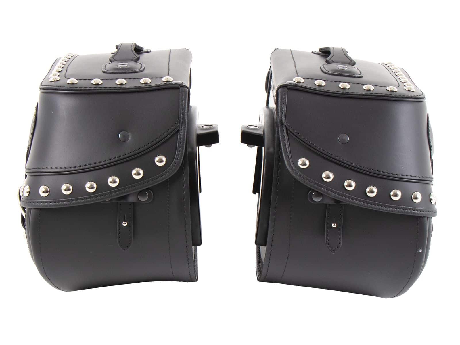 Jeu de sacoches de selle Buffalo Big Custom noir pour support C-Bow Hepco & Becker