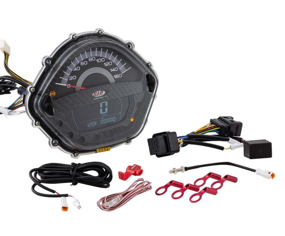 Compte-tours/tachymètre pour Vespa GTS 250ccm (-'13), carbon-look