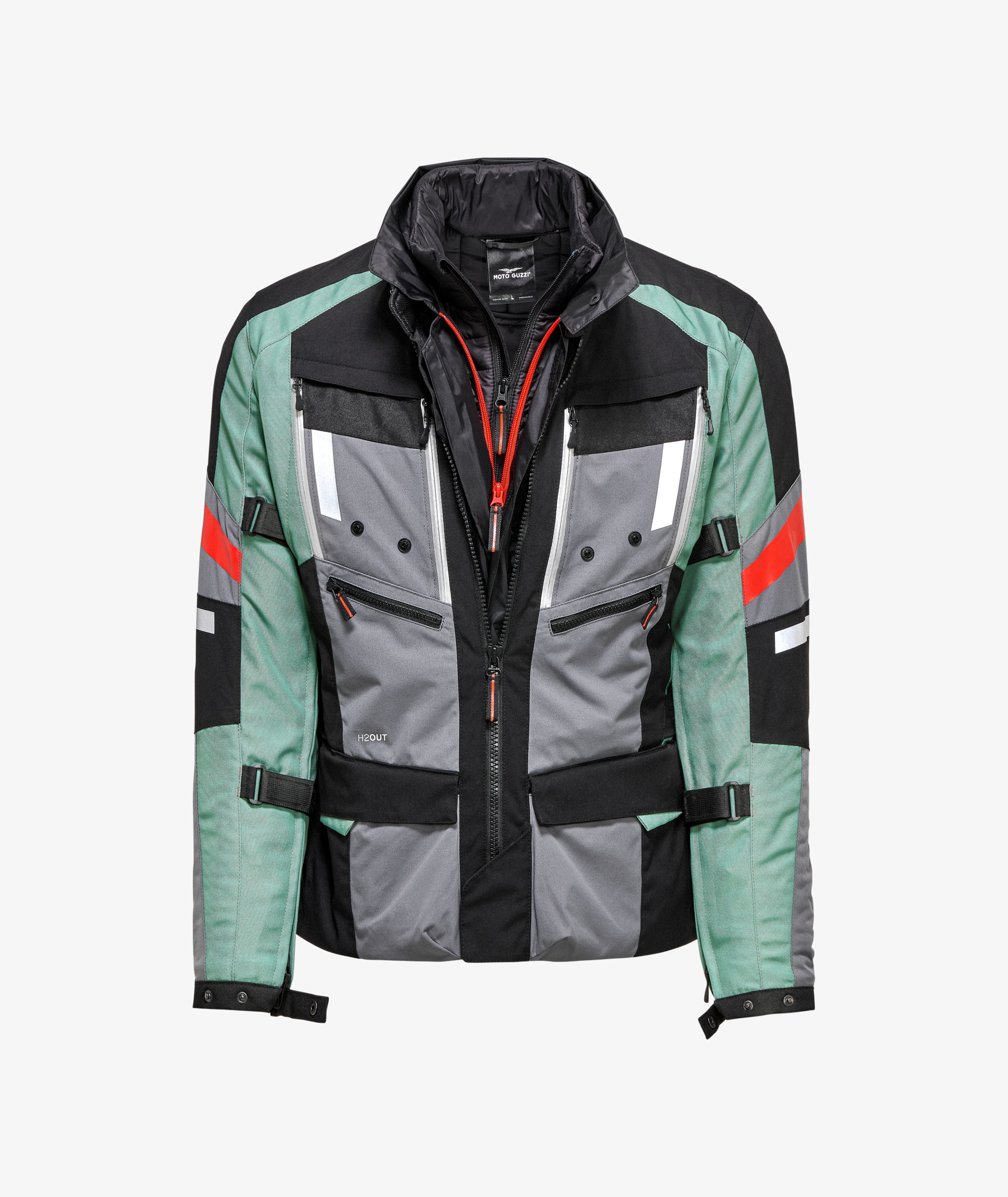 Veste Moto Guzzi "Adventure Touring" vert incl. protections