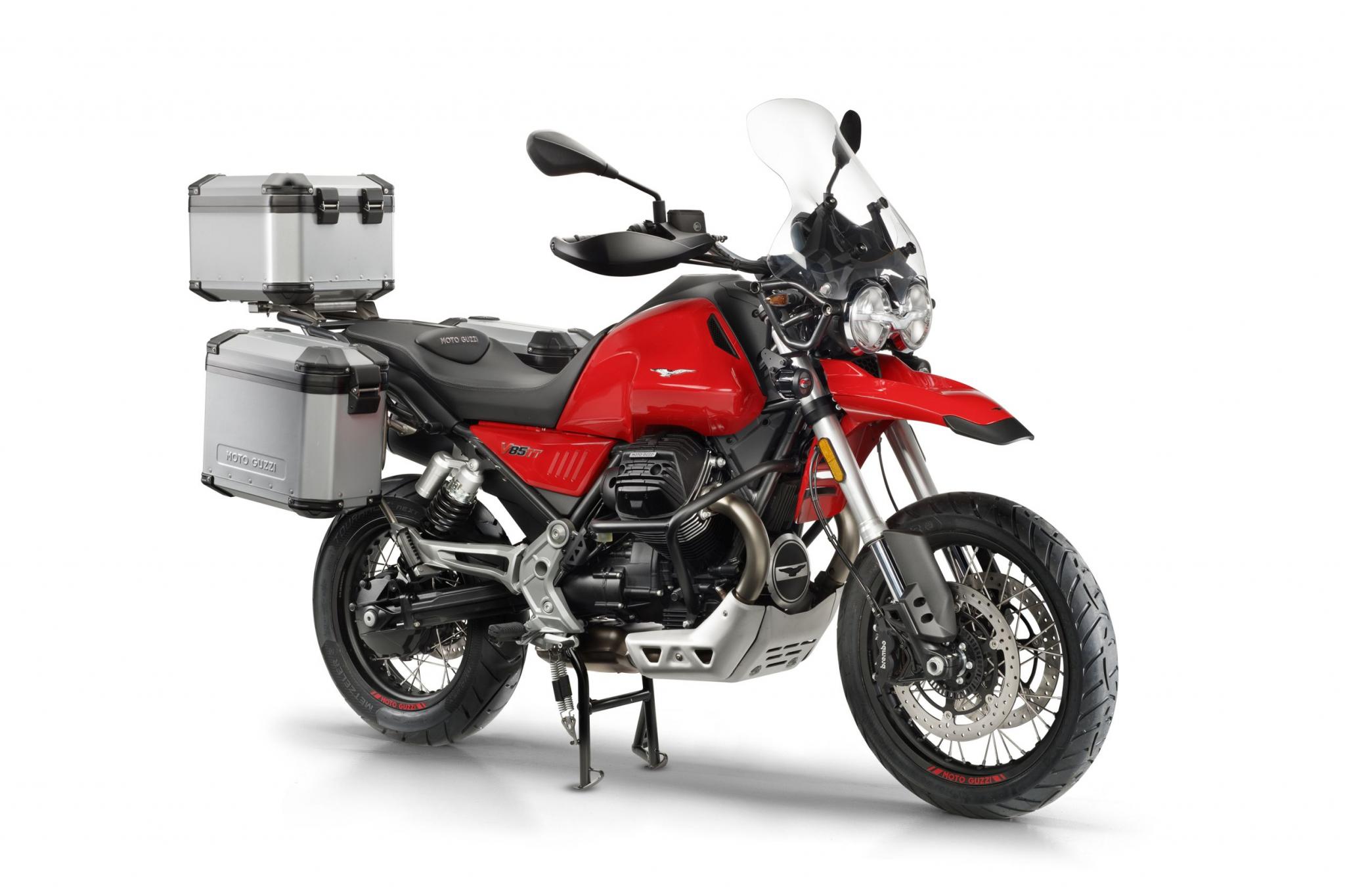 Top case d'origine en aluminium Moto Guzzi V85 TT