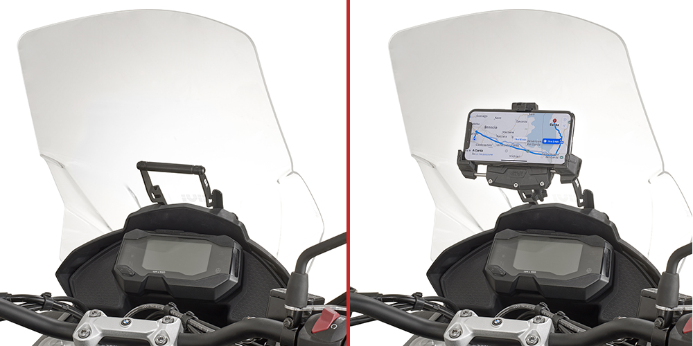 Support à monter sur le pare-brise pour la navigation / support pour smartphone pour BMW G 310 GS (année 17-) Or