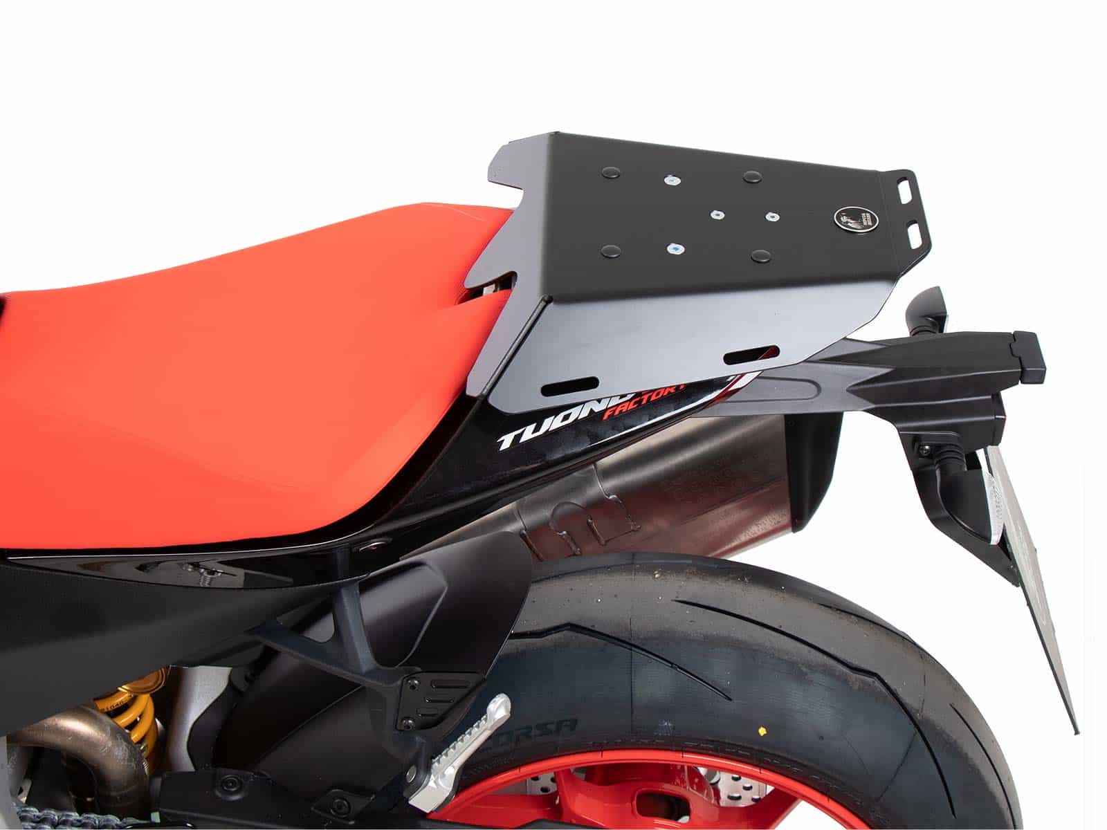 Rack sport fixe vissé noir pour Aprilia Tuono V4 Factory /RSV 4 /RSV 4 Factory (21-24)