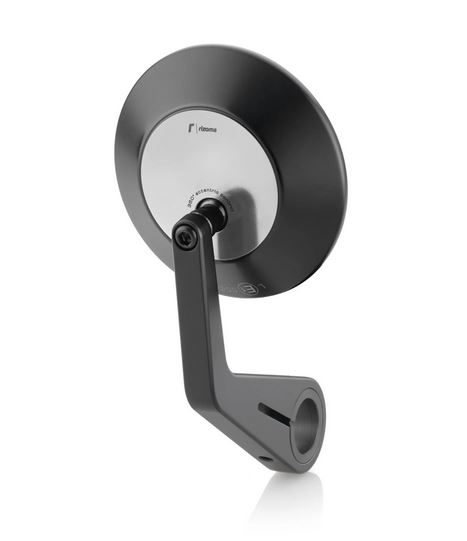Rétroviseur d'extrémité de guidon RIZOMA ECCENTRICO gauche ou droit pour Vespa, noir/argent anodisé