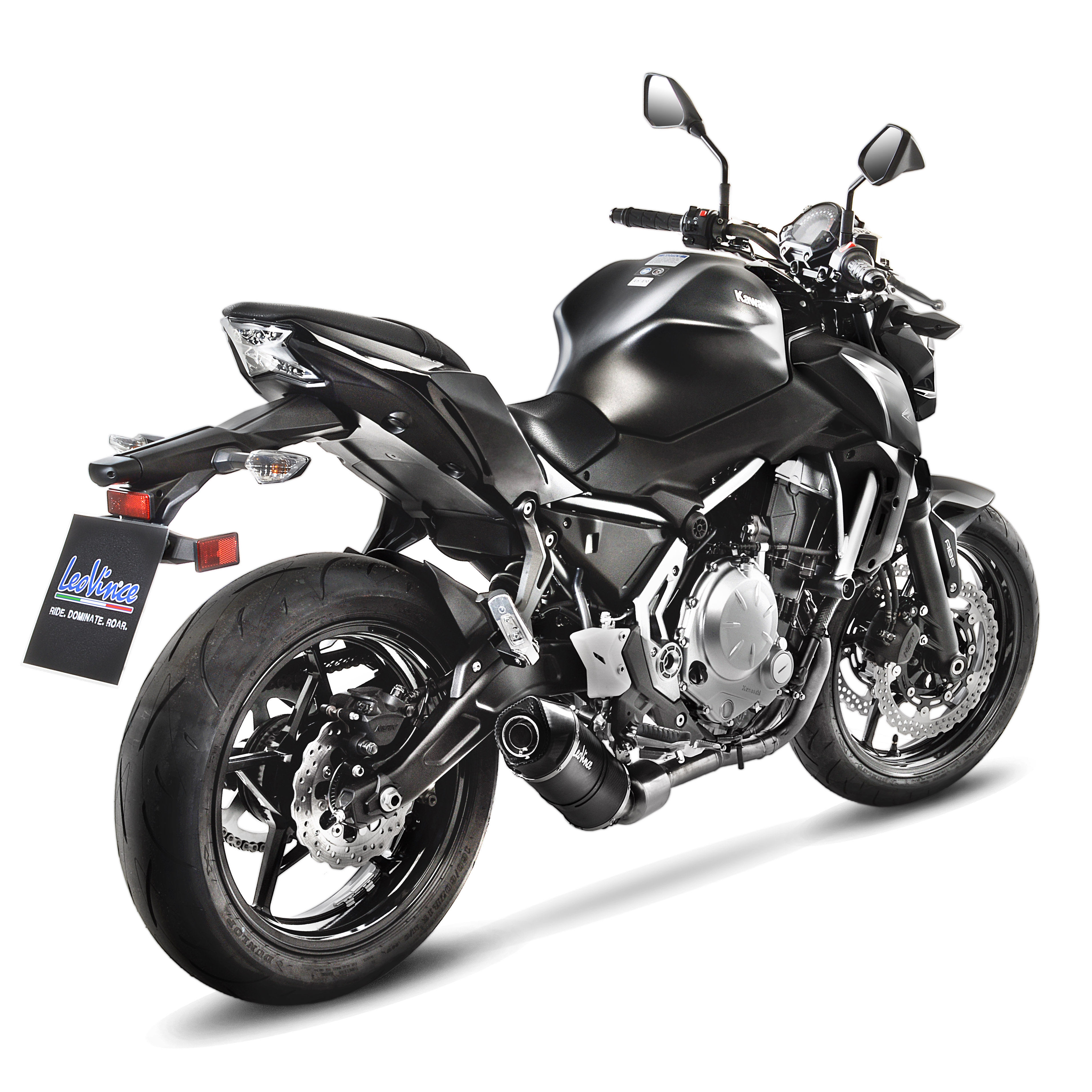 LeoVince Système d?èchappement SBK LV One Evo 2, Carbon, Système complet pour Z 650 / Ninja 650 (Bj.17-19)
