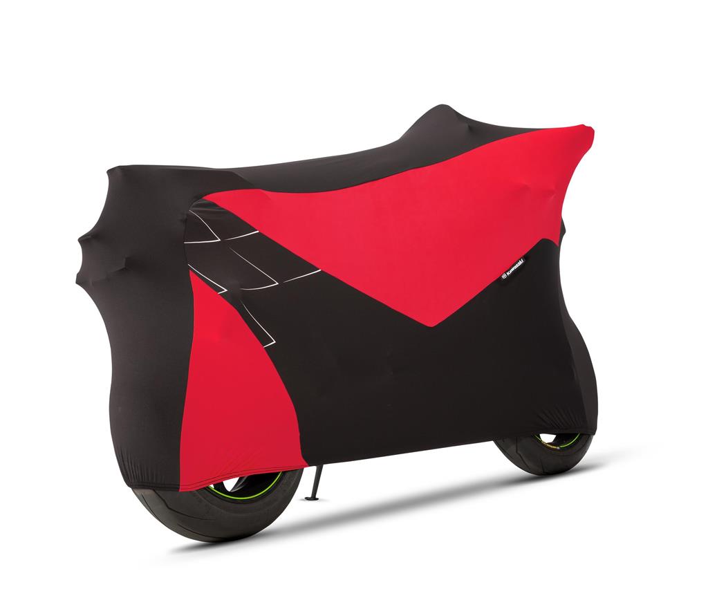 Bâche de protection moto rouge/noire originale Kawasaki