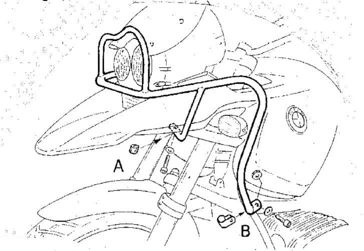 Arceau de protection du réservoir argenté pour BMW R 1150 GS Adventure (01-05) Hepco & Becker