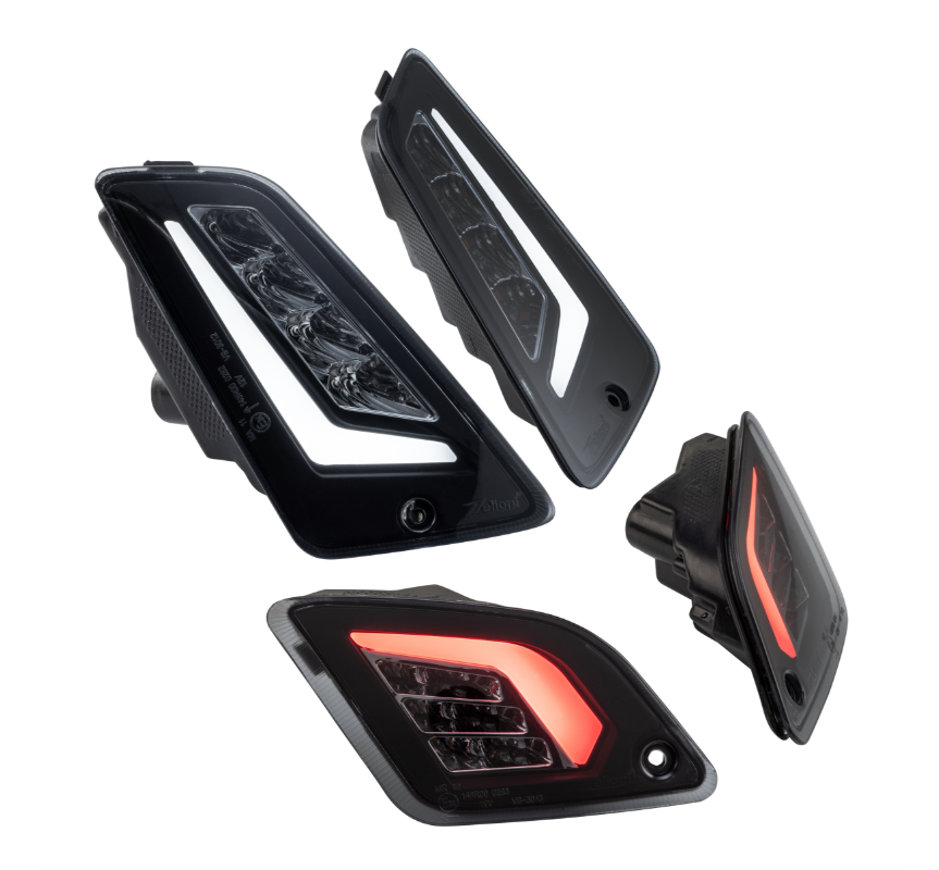 Kit de clignotants ZELIONI avant & arrière pour Vespa GTS/GTS Super/GTV 125-300ccm, teintés