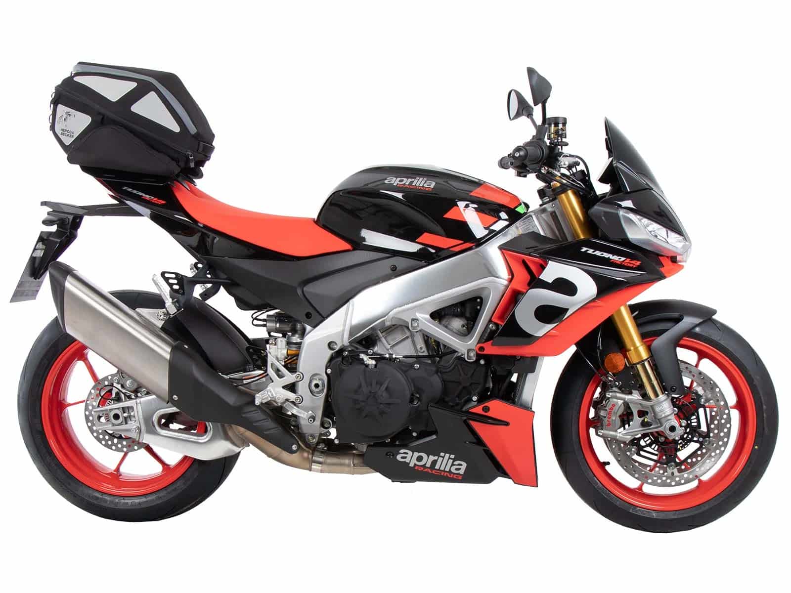 Rack sport fixe vissé noir pour Aprilia Tuono V4 Factory /RSV 4 /RSV 4 Factory (21-24)