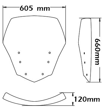 Pare-brise type original pour BMW K 1600 GT /GTL (10-22), clair