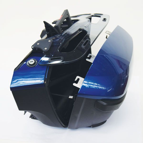 Porte-bagages pour valises latérales BMW K 1600 GT/GTL, R 1250 RT, R 1200 RT, PMMA, transparent