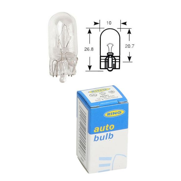 Ampoule annulaire, ampoule à incandescence, 12 V, 5 W, W2,1x9,5d