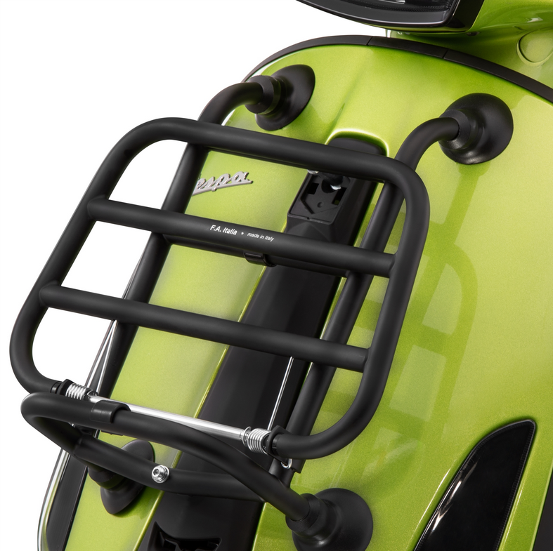 Porte-bagages avant pour Vespa Primavera /Sprint /Elettrica 50-150ccm, pliable, noir mat