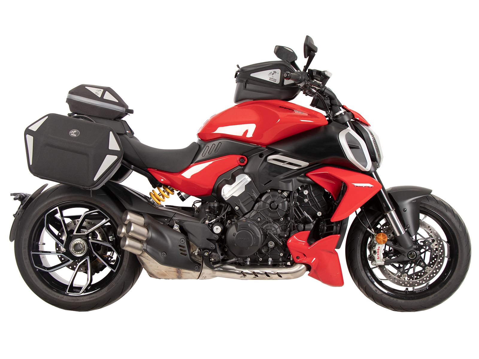 Anneau de réservoir Basic avec unité de fermeture de la sacoche de réservoir pour Ducati Diavel V4 (23-) Hepco & Becker