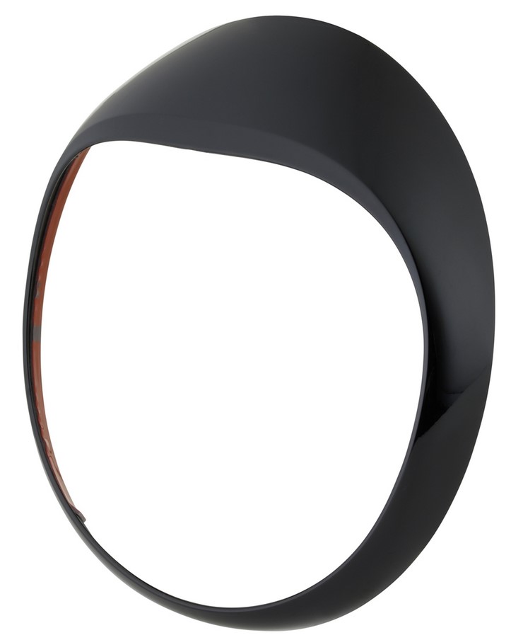 Anneau de lampe pour Vespa GTS/GTS Super/GT/GT L 125-300ccm, noir brillant