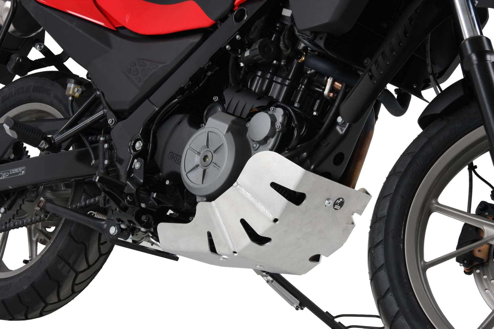 Plaque de protection moteur argentée pour BMW G 650 GS (11-16)/Sertao (12-16) Hepco & Becker