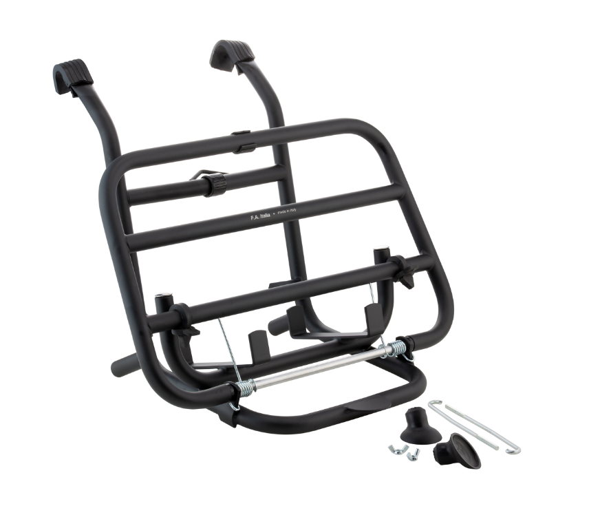 Porte-bagages avant pour Vespa PX 80-200ccm, pliable, noir