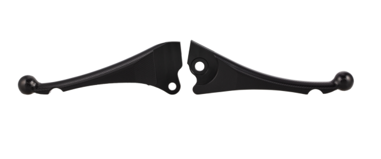 Kit levier de frein sport "Shorty 3D" gauche/droite pour Vespa LX/LXV/S/Primavera/Sprint, noir