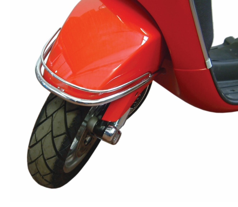 Pare-chocs aile avant pour Vespa LX/LXV 50-150ccm, chrome