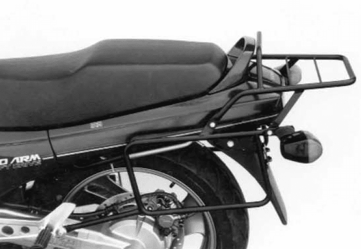 Porte-bagages tubulaire support de top case et porte-bagages latéraux noir pour Honda NTV 650 (88-98)