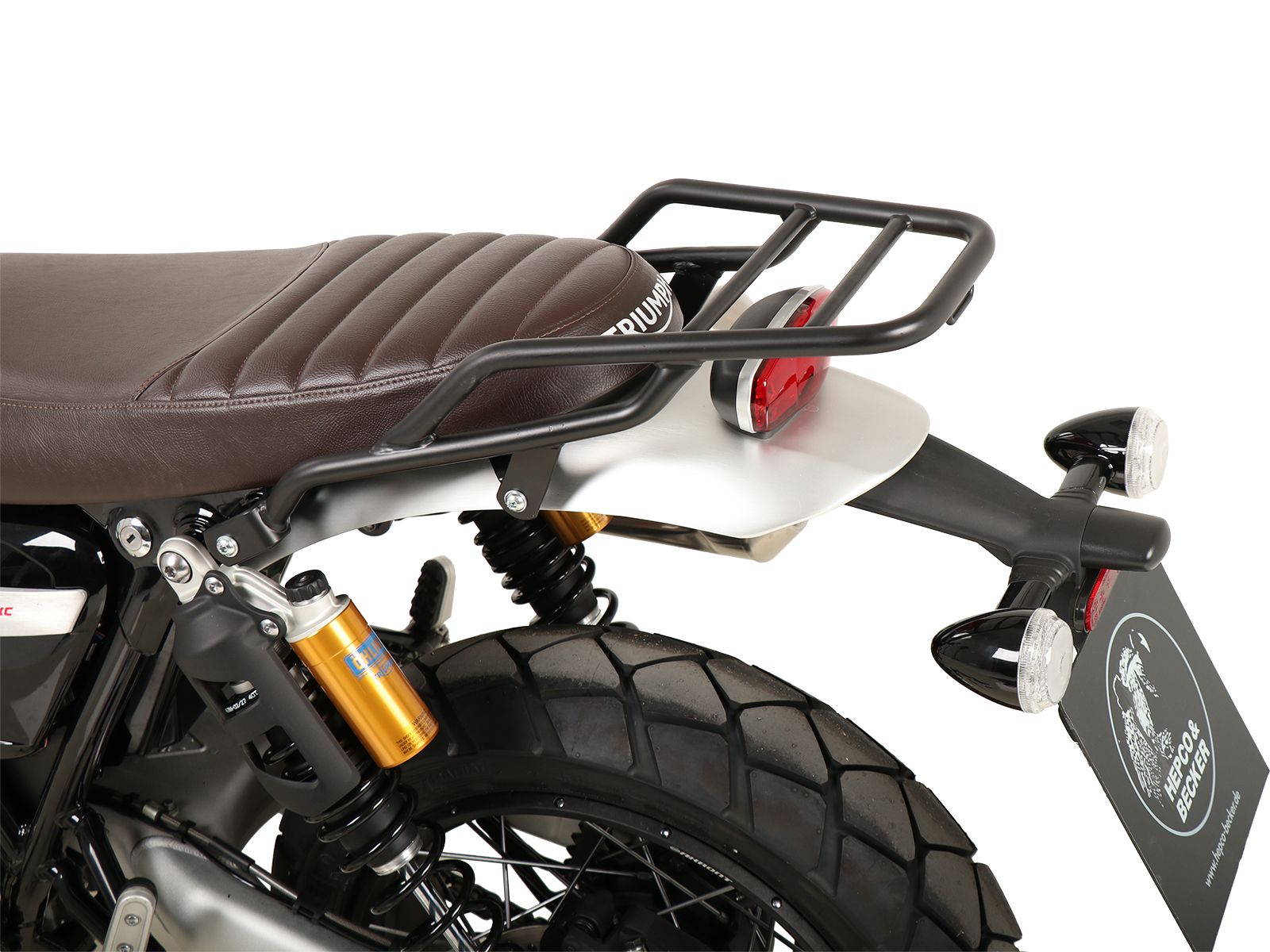 Porte-bagages tubulaire noir pour Triumph Scrambler 1200 XE (24- ) Hepco & Becker