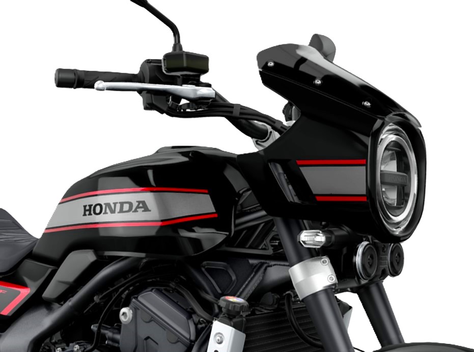 Masque de phare noir/rouge pour Honda CB 1000 F (26-) original