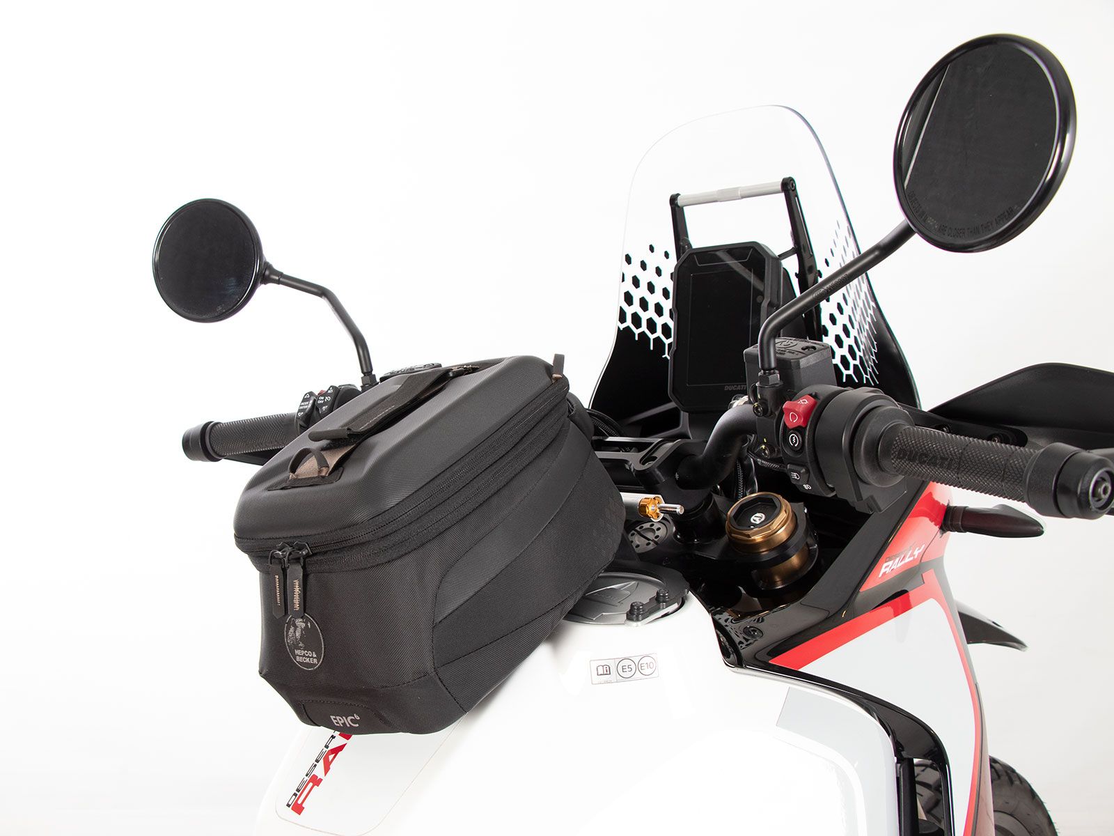 Anneau de réservoir Basic avec unité de fermeture de la sacoche de réservoir pour Ducati DesertX (22-) Hepco & Becker