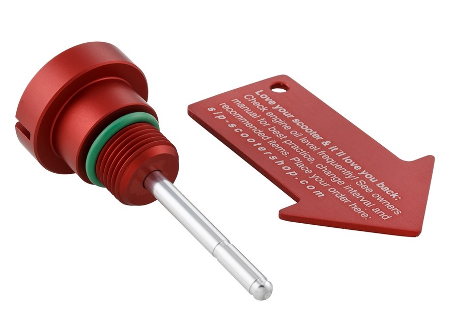 Bouchon de remplissage d'huile moteur pour Vespa, rouge mat