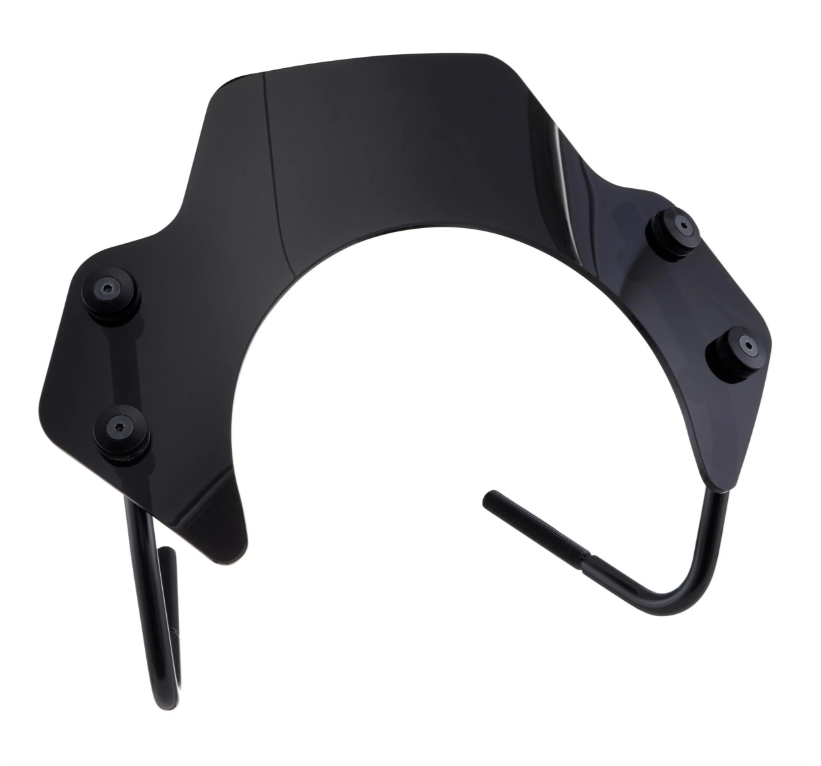 Flyscreen pour Vespa Primavera/Elettrica 50-150ccm 2T/4T, supports noirs, teinté noir