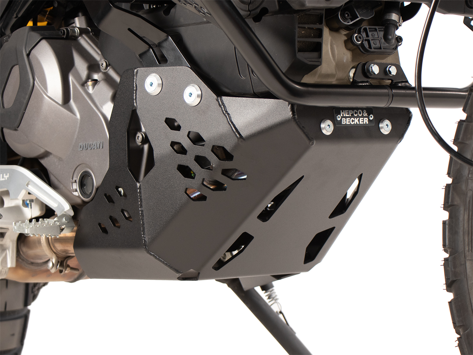 Plaque de protection moteur noire pour Ducati Desert X Rally (24-) Hepco & Becker