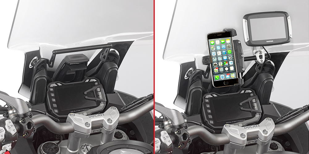 Support de montage sur pare-brise pour GPS/Smartphone pour Ducati Multistrada Givi