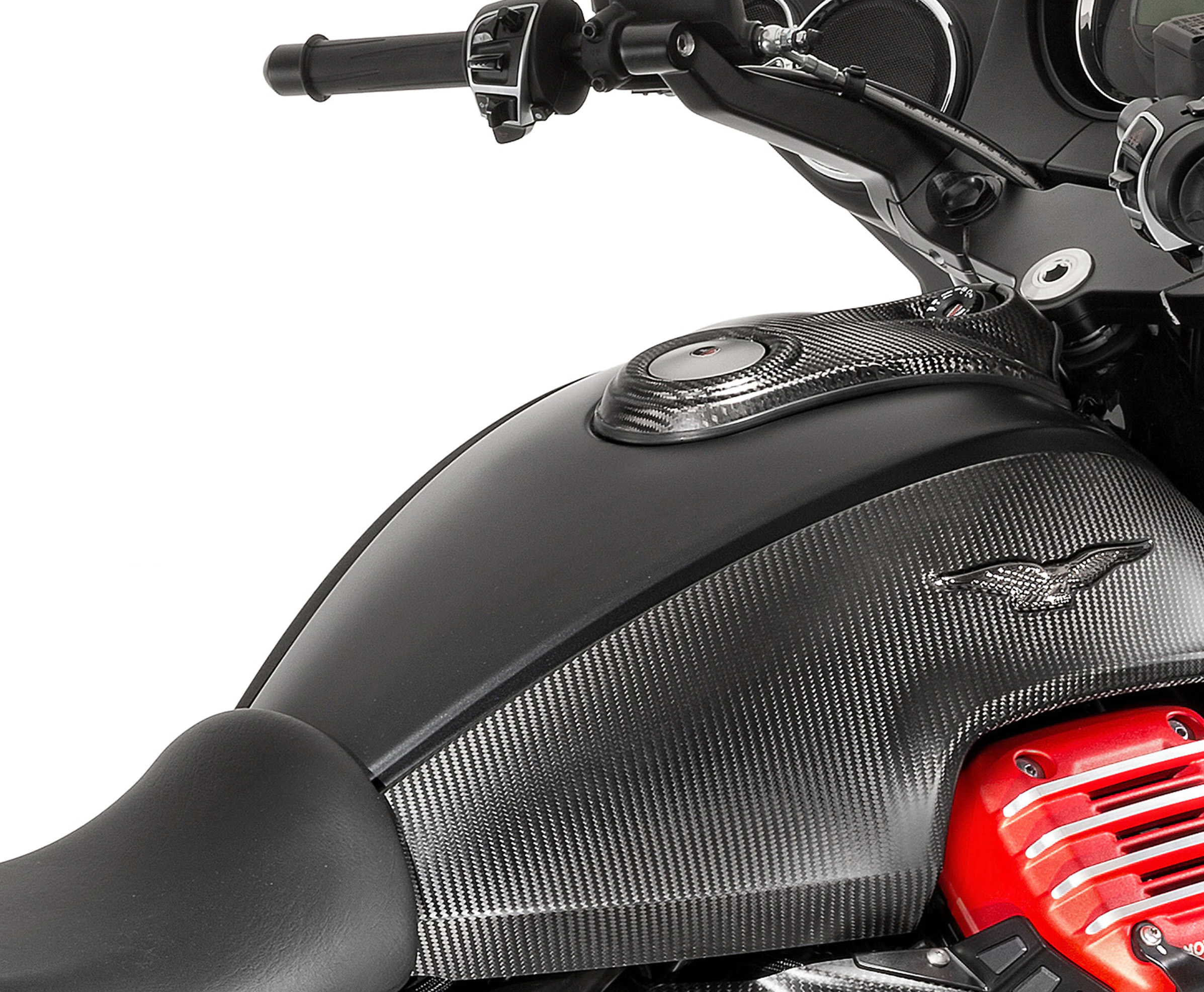 Couvercle de réservoir en carbone pour Moto Guzzi MGX 21
