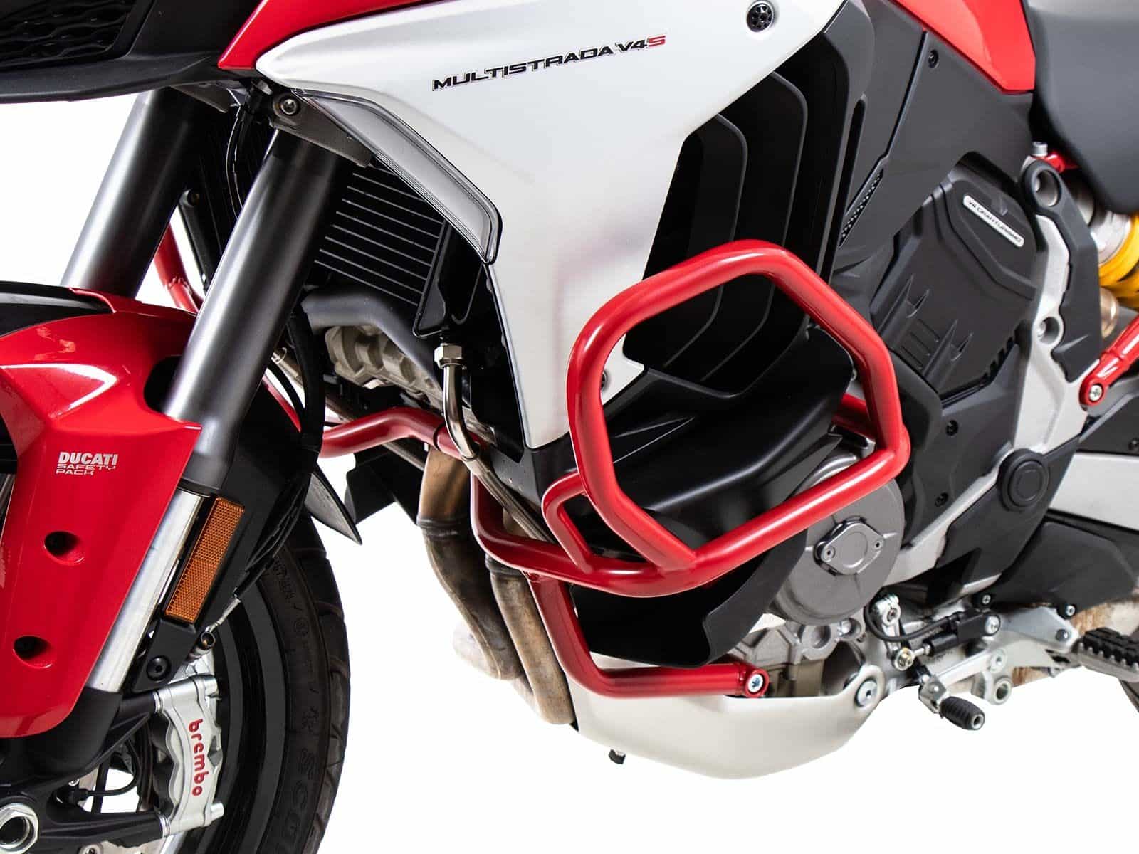 Arceau de protection moteur rouge pour Ducati Multistrada V4 /S /Pikes Peak /Rally /RS (25-) original