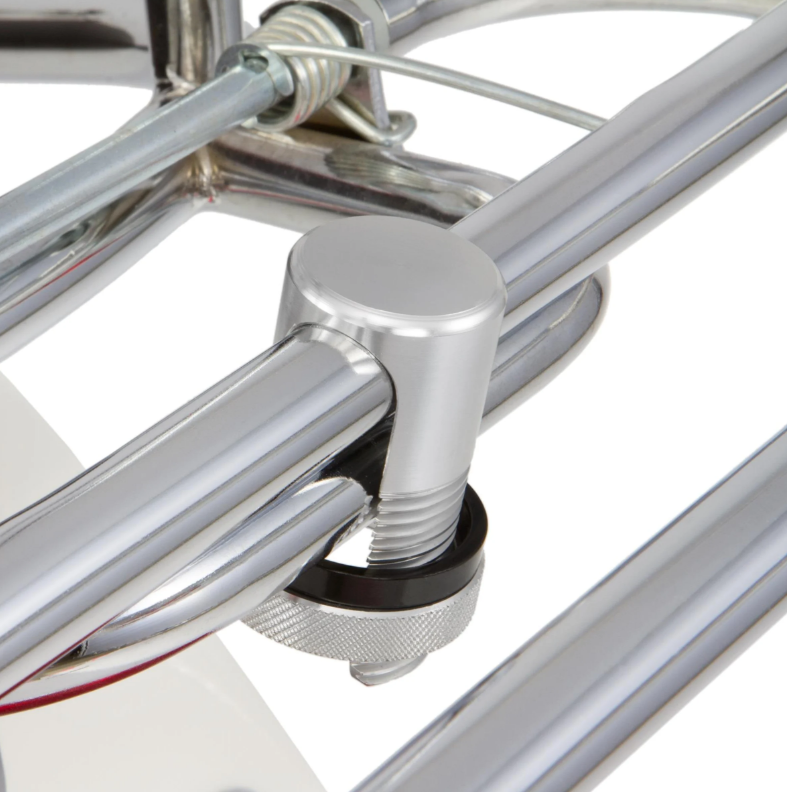 Pince de maintien du porte-bagages pour Vespa, alu, argenté