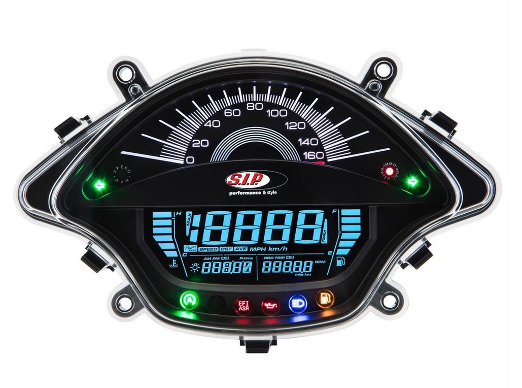 Compte-tours/tachymètre pour Vespa GTS/GTS Super 300ccm FL ('14-), noir