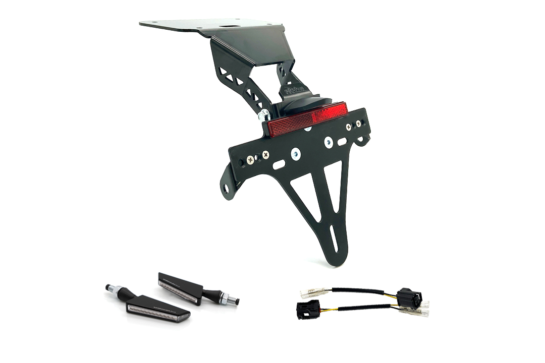 alpha Technik Kennzeichenhalter-Blinker-Kit SQ-LED Lauflicht für YZF-R3 / MT03 Modelljahr 2020- (Hin