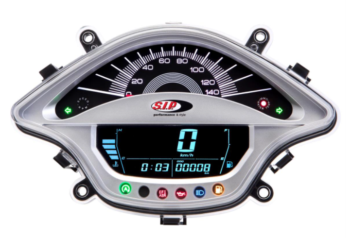 Compte-tours/tachymètre pour Vespa Primavera/Sprint 50-150ccm 2T/4T AC, argenté