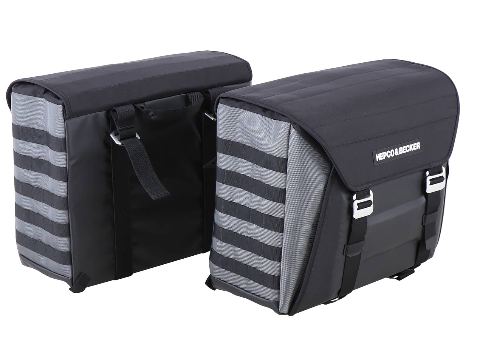 Kit de sacoches latérales Xtravel Basic y compris 2x plaque d'adaptation universelle pour les supports de sacoches latérales tubulaires